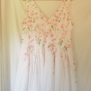 Lauren Ralph Lauren white w/pink floral mini dress